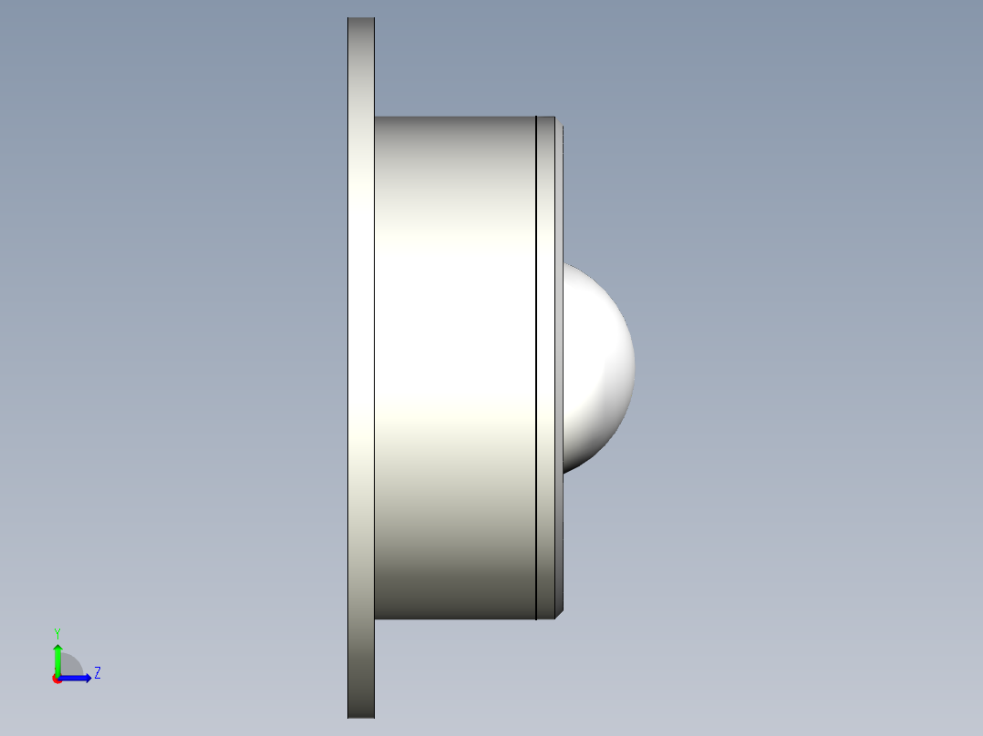 萬向滾珠44-3D多系列多零件图纸模型左视图