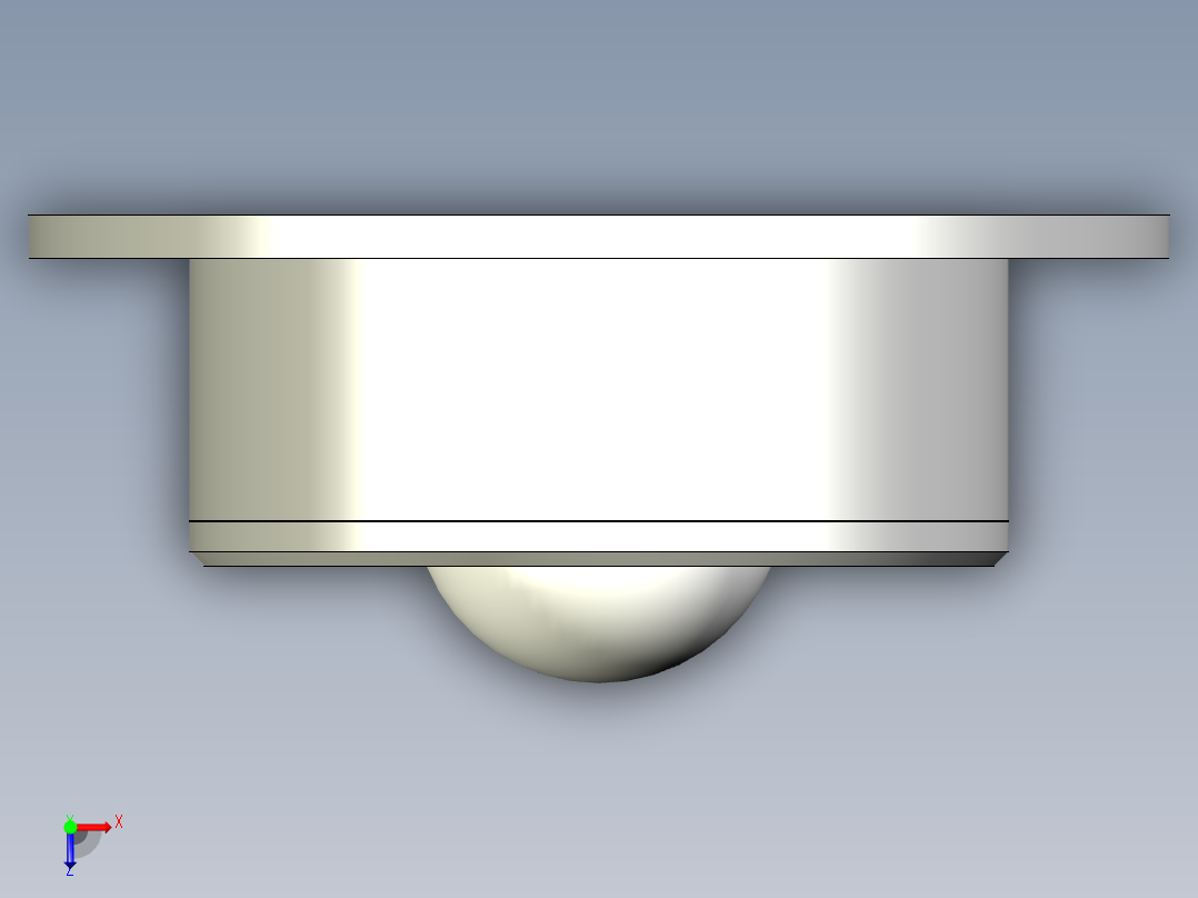 萬向滾珠44-3D多系列多零件图纸模型俯视图