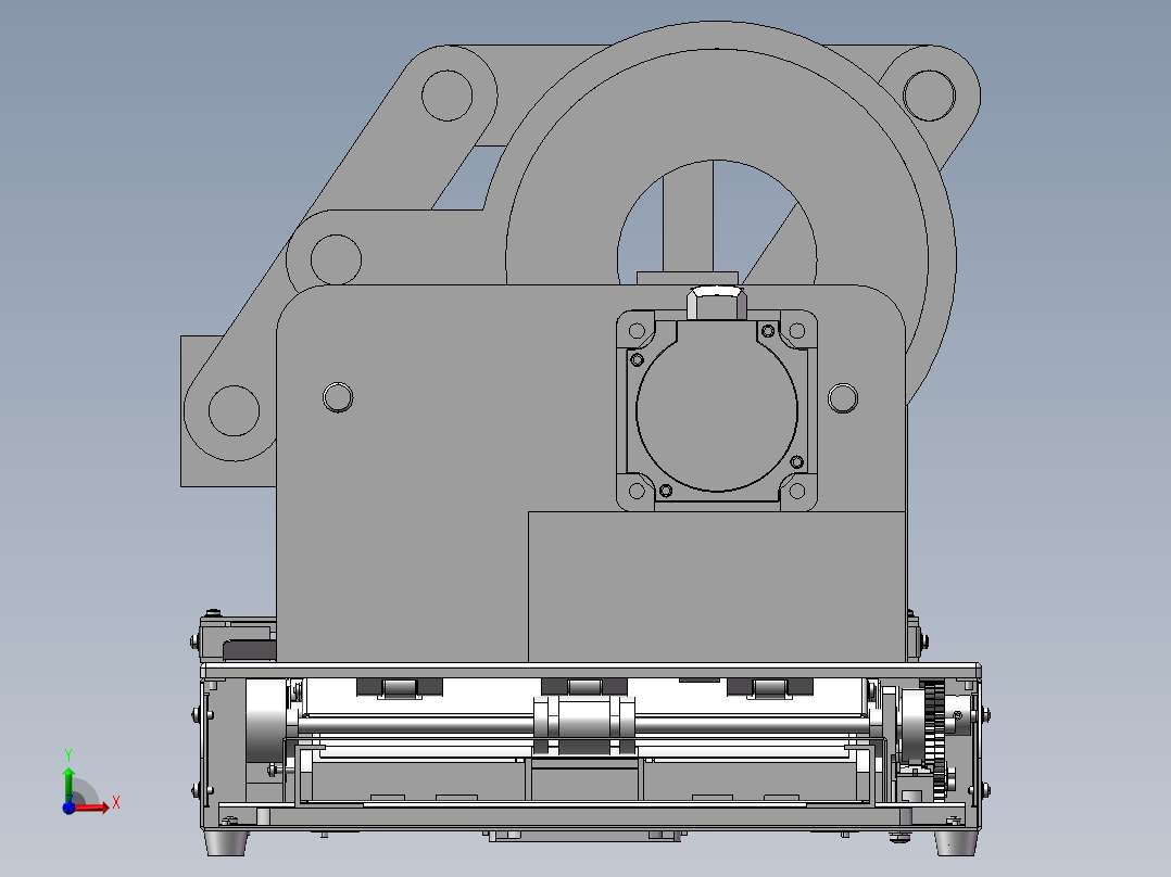 盖章机的结构设计前视图