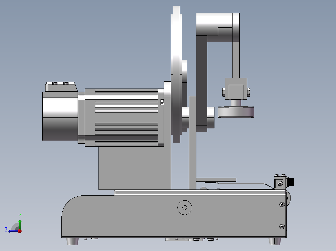 盖章机的结构设计右视图