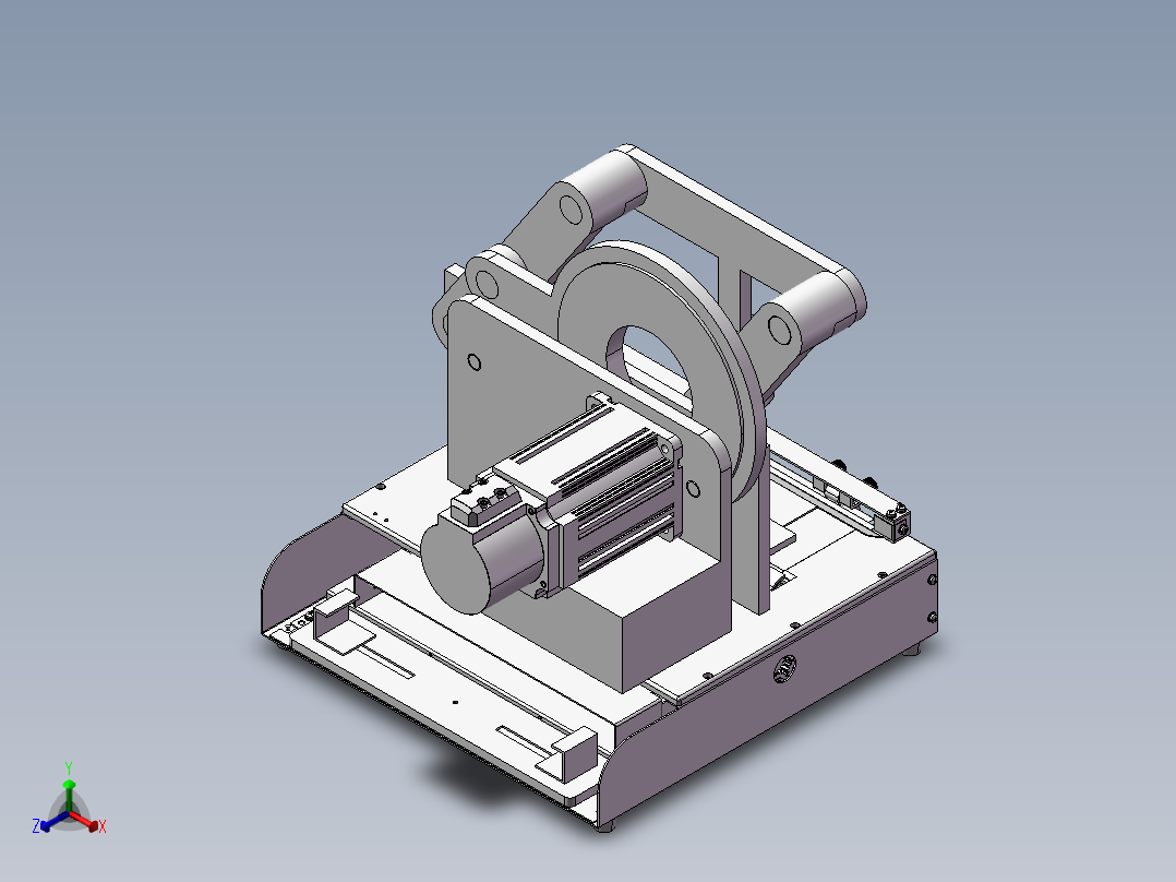 盖章机的结构设计正等轴测图