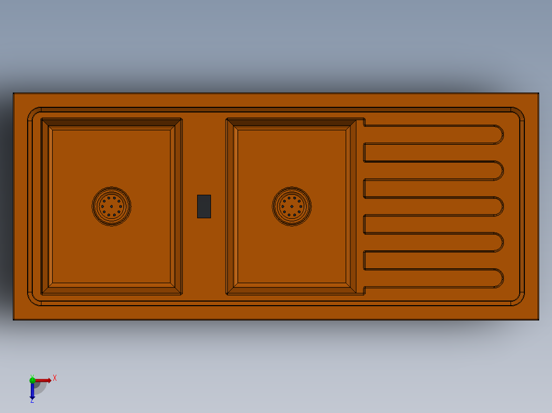 水槽、不锈钢水槽(92)俯视图