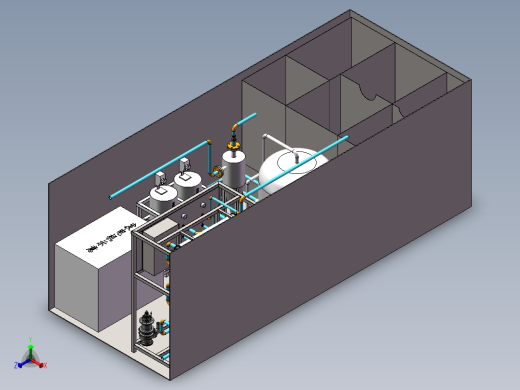 移动集装箱净水方案sw16可编辑正等轴测缩略图