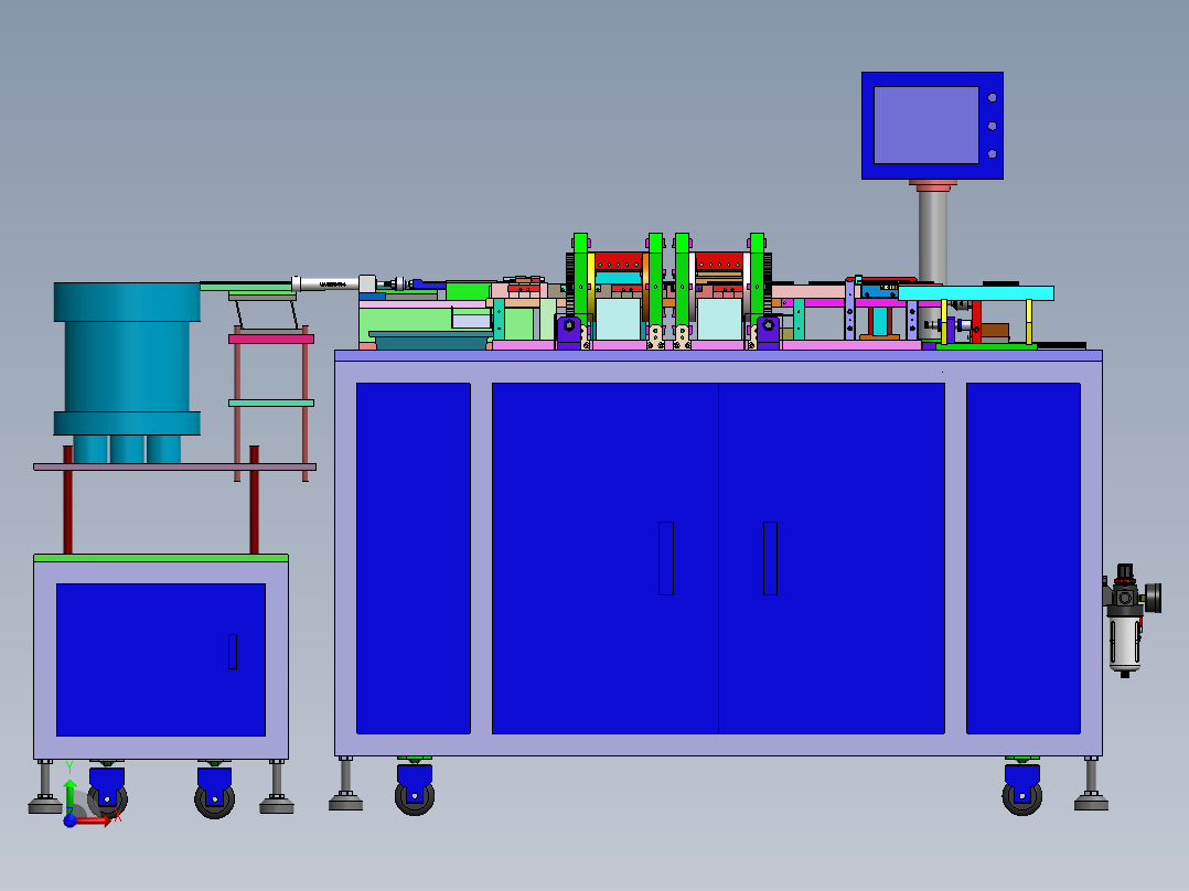 自动化端子连接器折弯成型装塑胶机sw12可编辑前视图