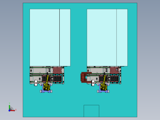 马达转子滴漆机机器人自动上料sw22可编辑前视缩略图