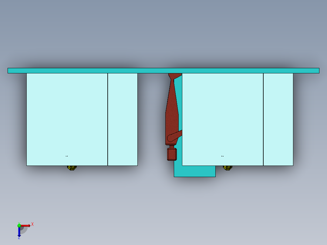马达转子滴漆机机器人自动上料sw22可编辑俯视图