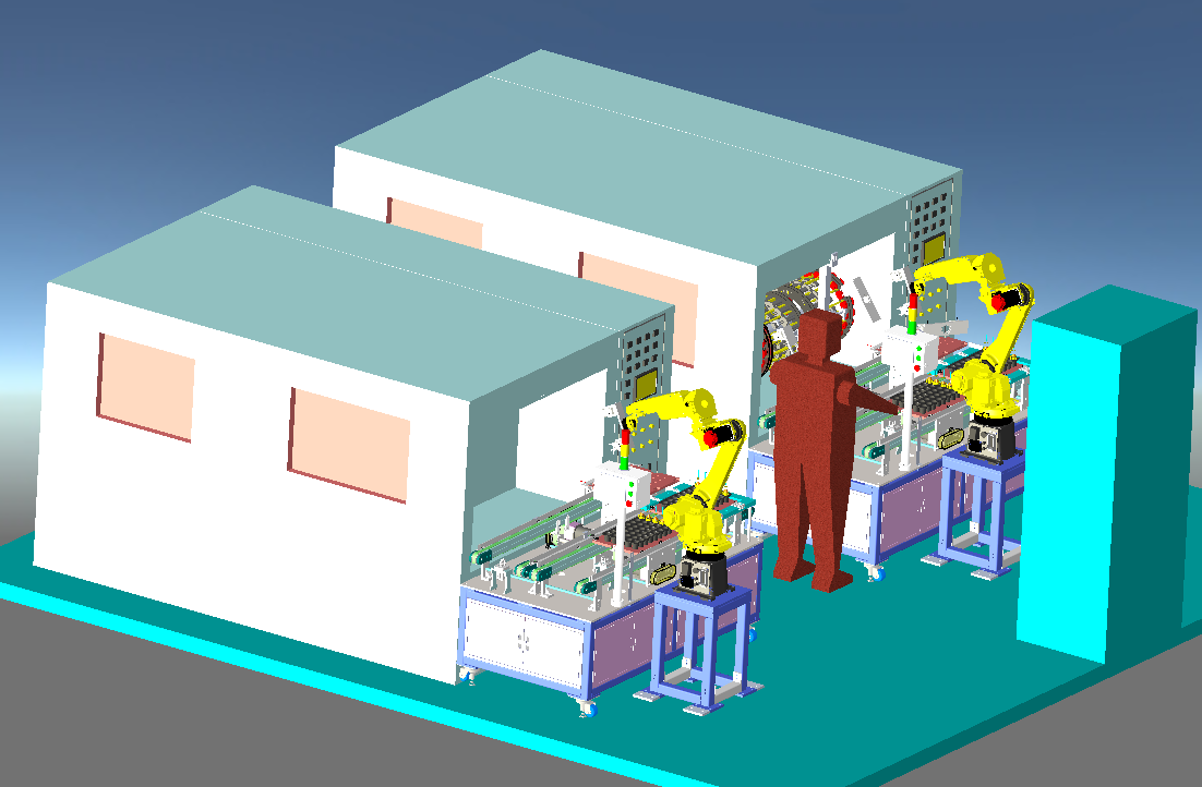 马达转子滴漆机机器人自动上料sw22可编辑