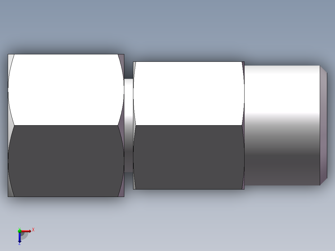 直通同径度接头、2C-16俯视图