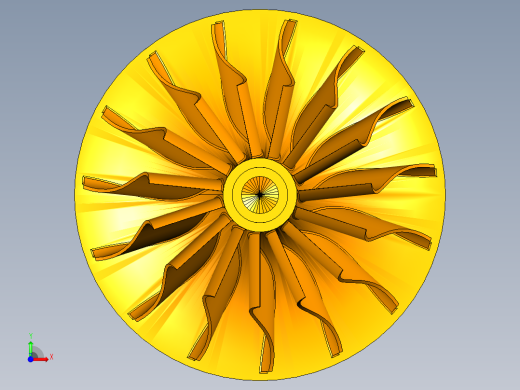 叶轮三维模型前视缩略图