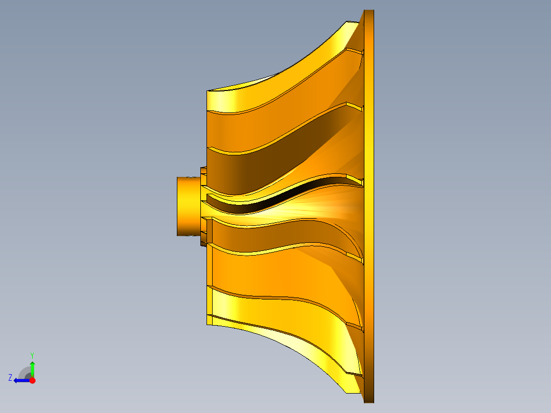 叶轮三维模型右视图