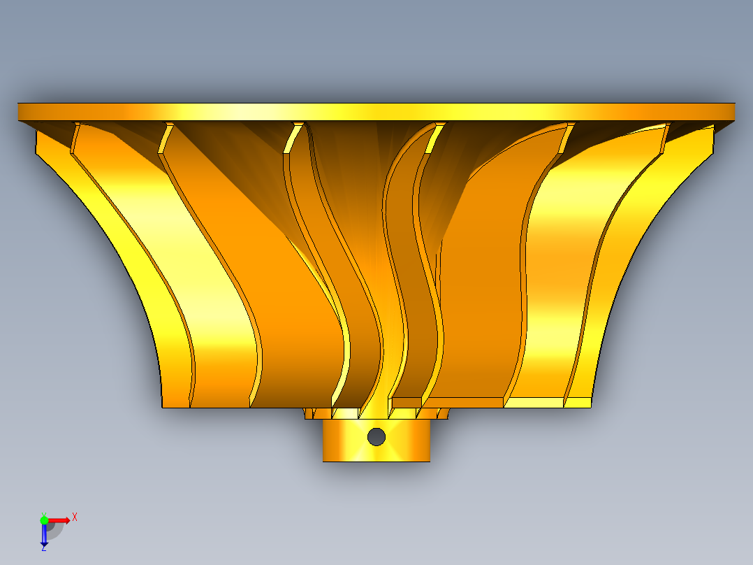 叶轮三维模型俯视图