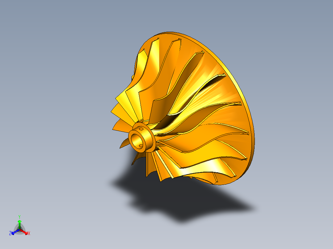叶轮三维模型正等轴测图