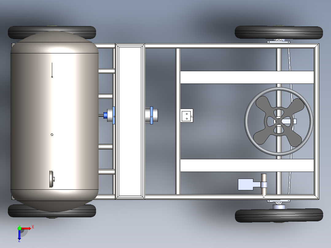 A3003955-气动车辆俯视图