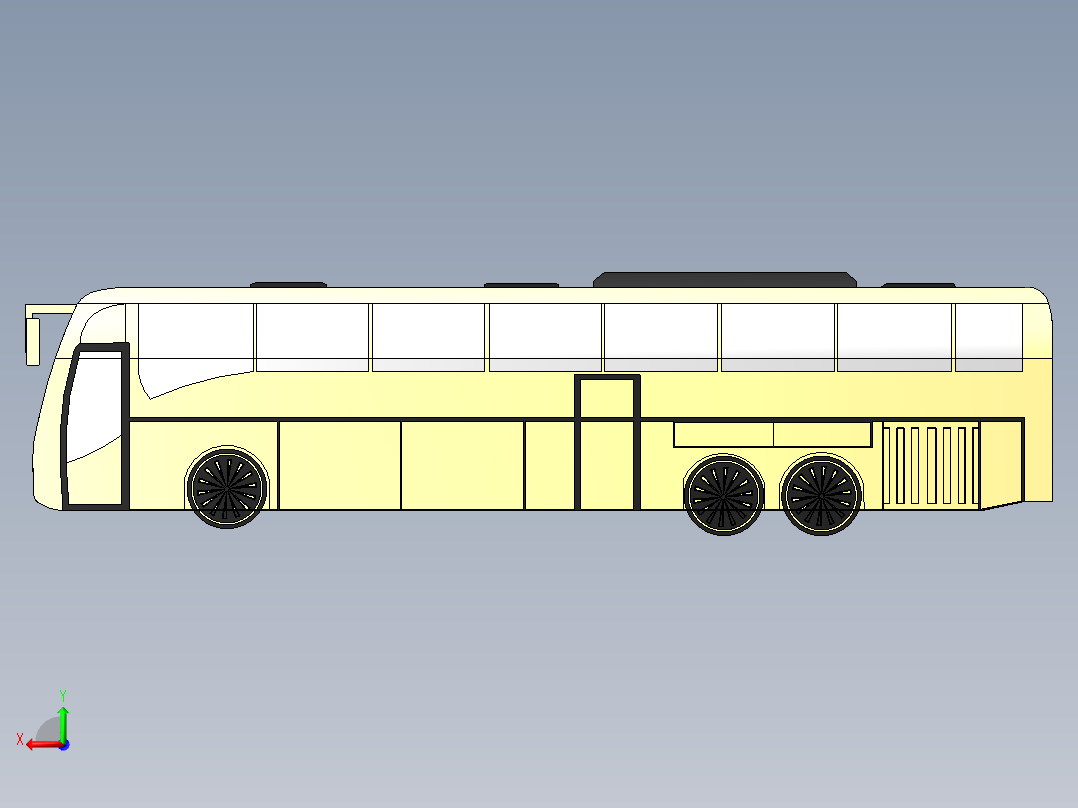 A3004184-沃尔沃9700巴士汽车后视图