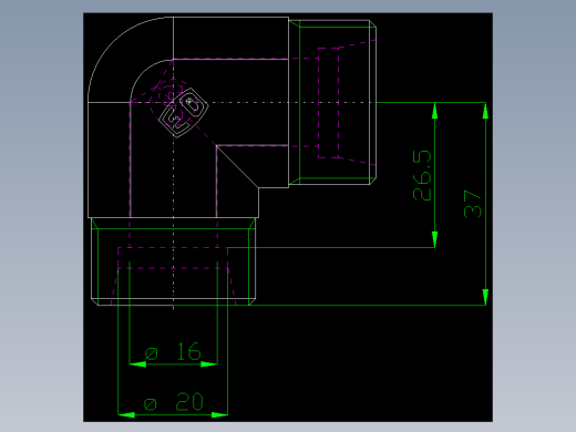 PARKER管接头EO Union elbow W20S71X_front