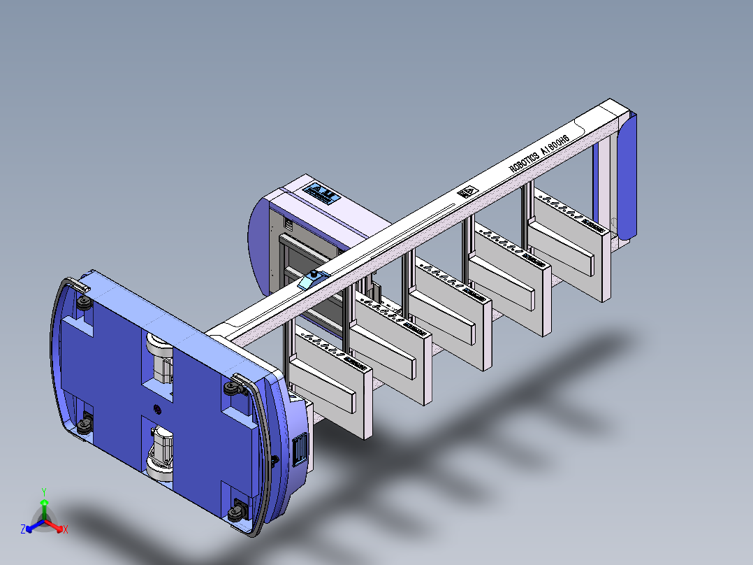 多层料箱AGV 1526576正等轴测图