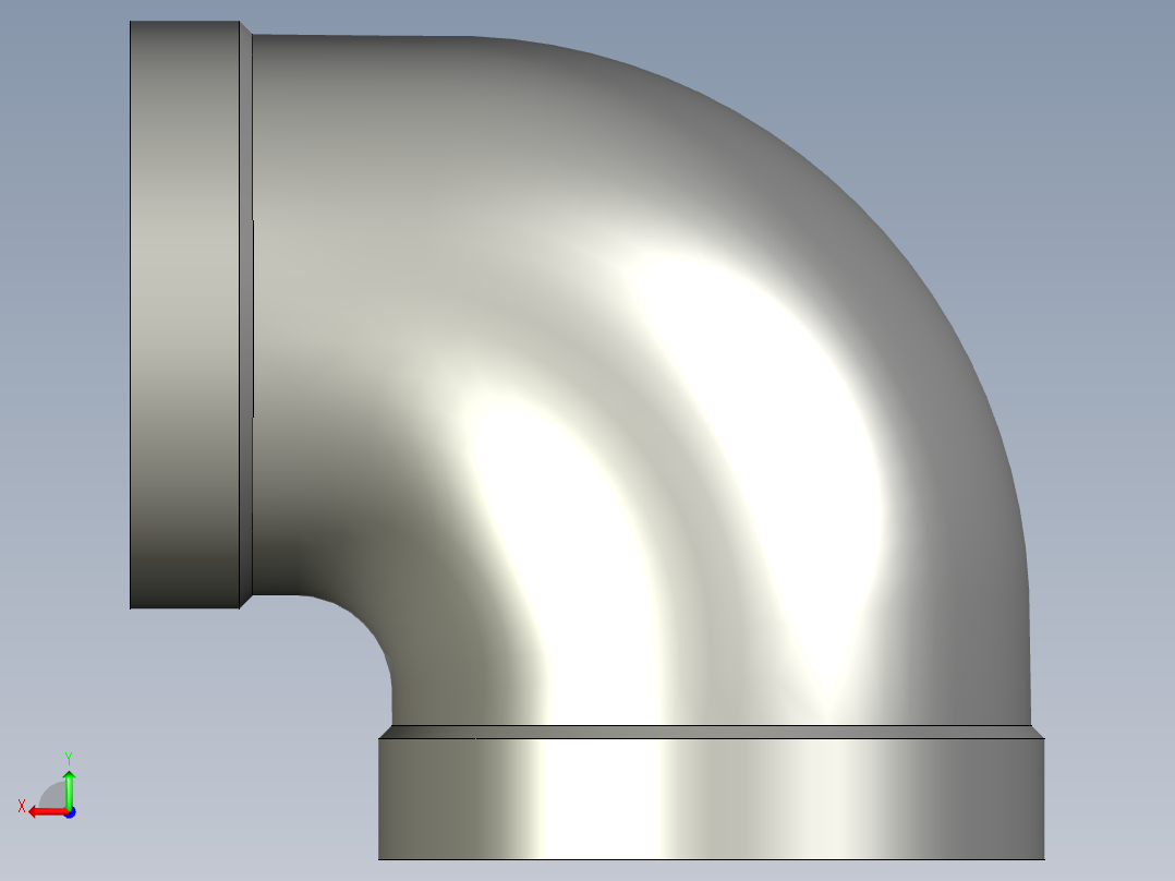 螺纹管弯头-异径内丝 DN40-DN32后视图