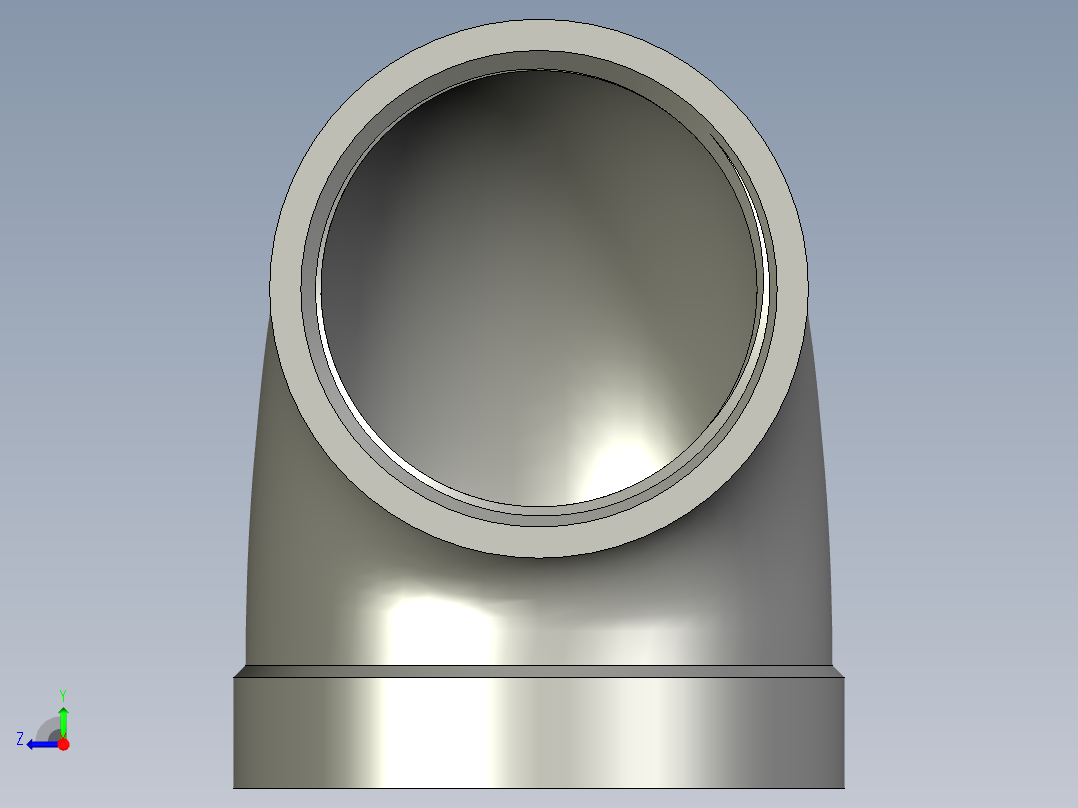 螺纹管弯头-异径内丝 DN40-DN32右视图