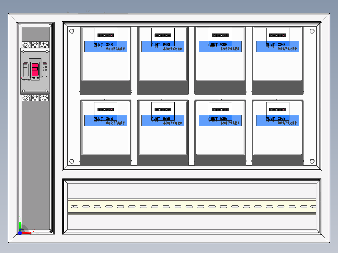 电表箱  SW18前视图