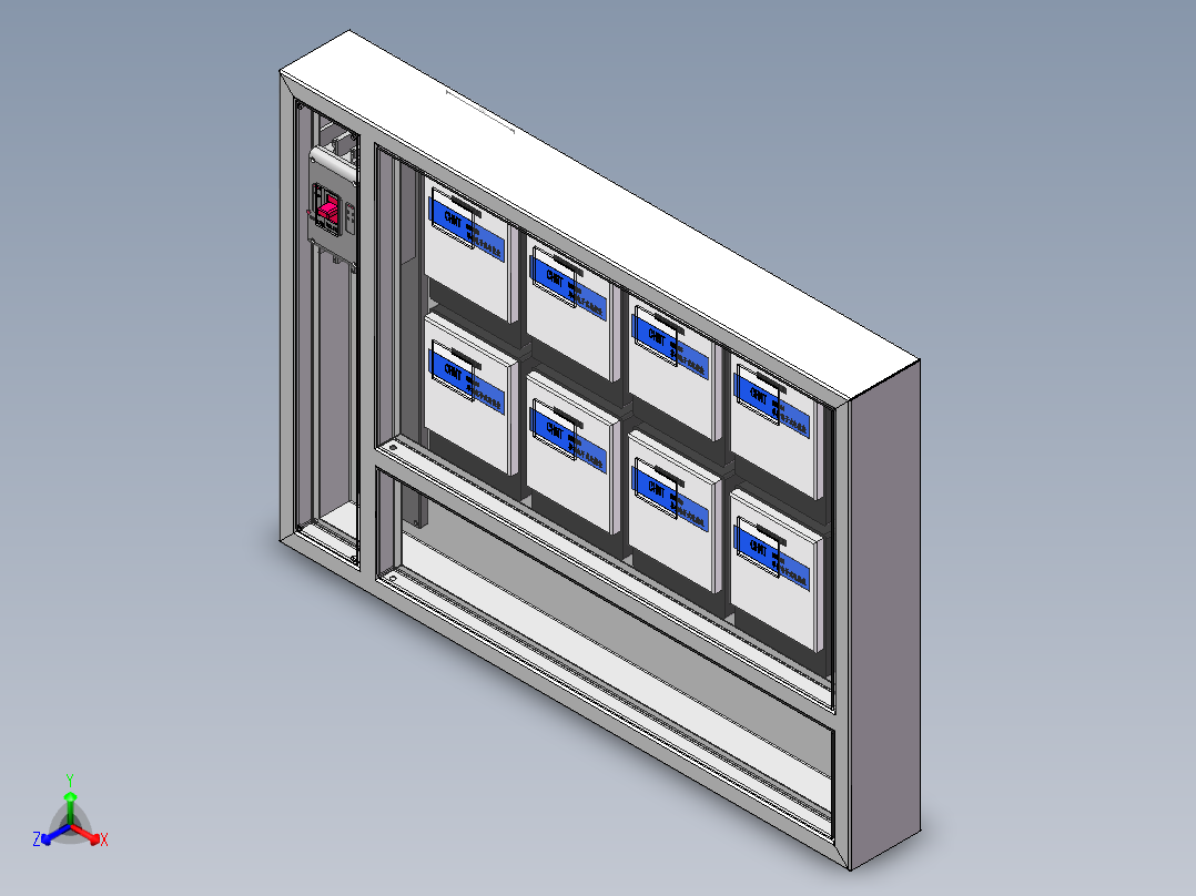 电表箱  SW18正等轴测图
