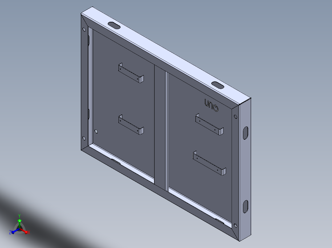 橱柜室内LED P4正等轴测图
