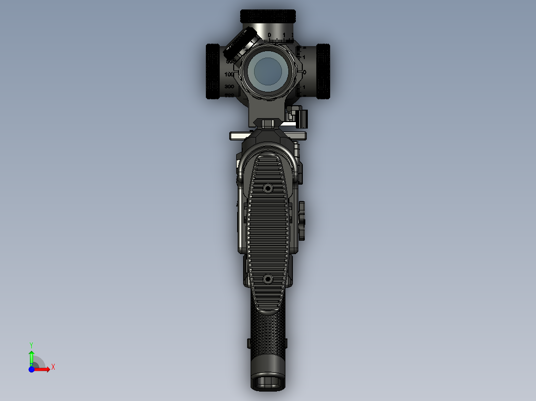 手枪左轮冲锋枪老式狙击步枪设计3D图纸perun-b-308-sniper STP前视图