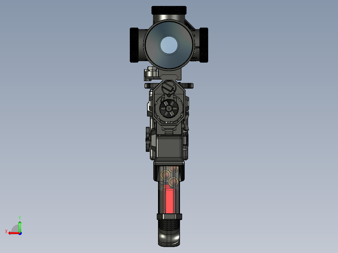 手枪左轮冲锋枪老式狙击步枪设计3D图纸perun-b-308-sniper STP后视图