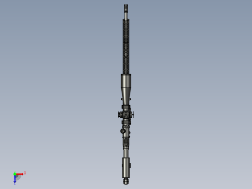 手枪左轮冲锋枪老式狙击步枪设计3D图纸perun-b-308-sniper STP俯视缩略图