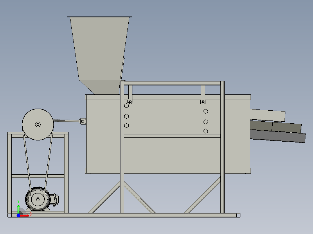 农业种植的种子筛选装置前视图