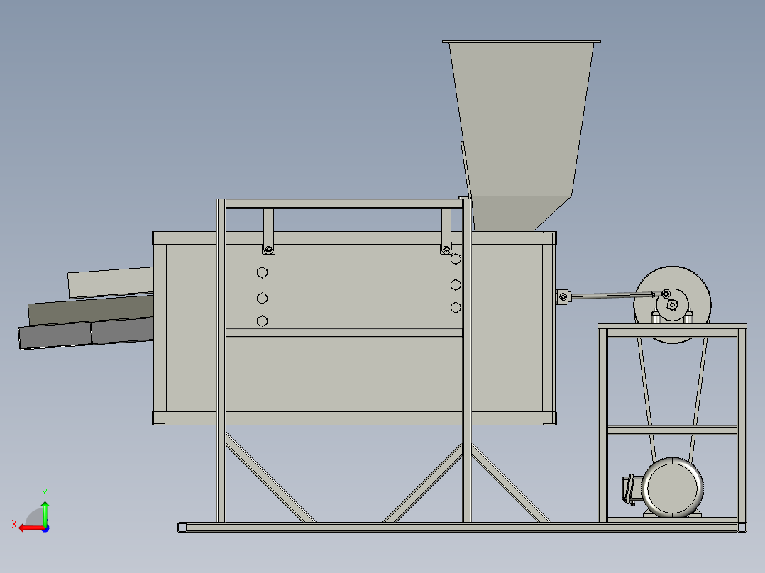 农业种植的种子筛选装置后视图