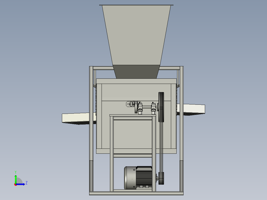 农业种植的种子筛选装置左视图