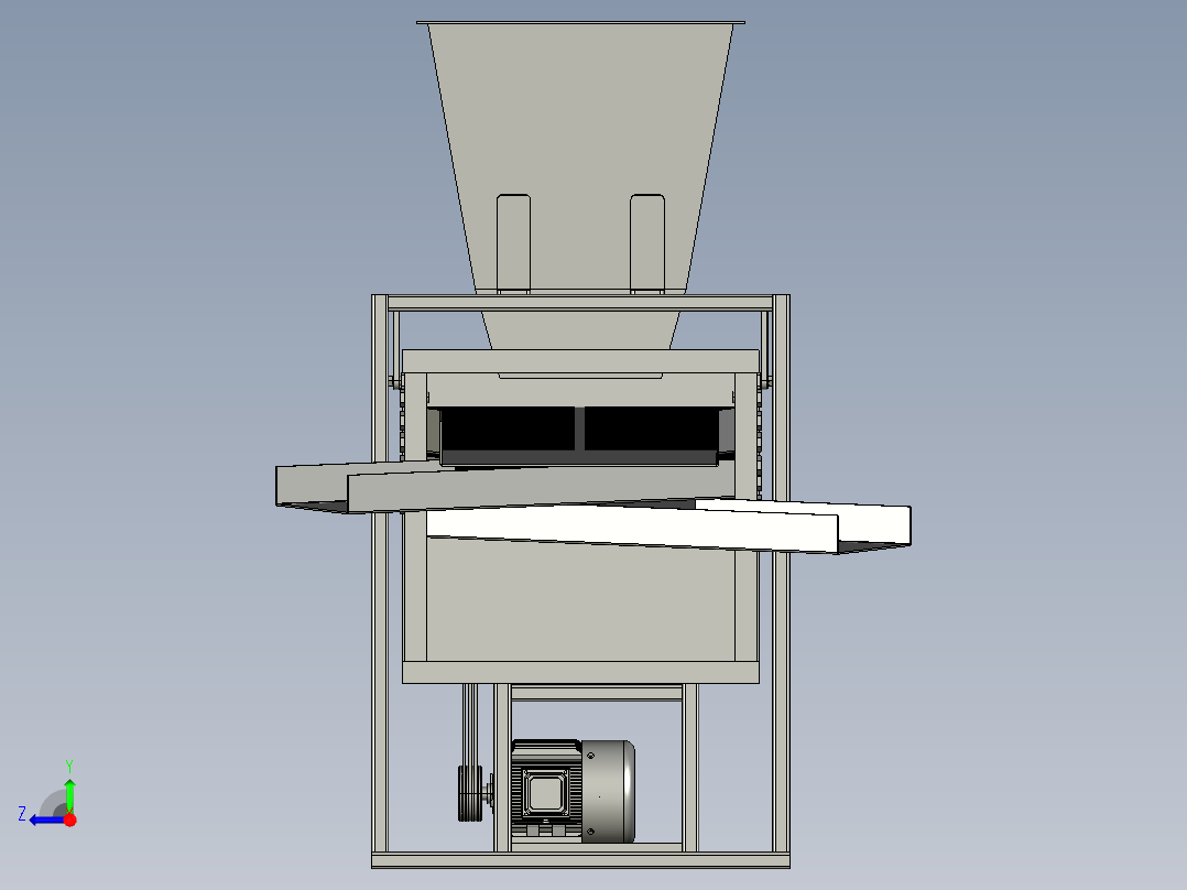 农业种植的种子筛选装置右视图