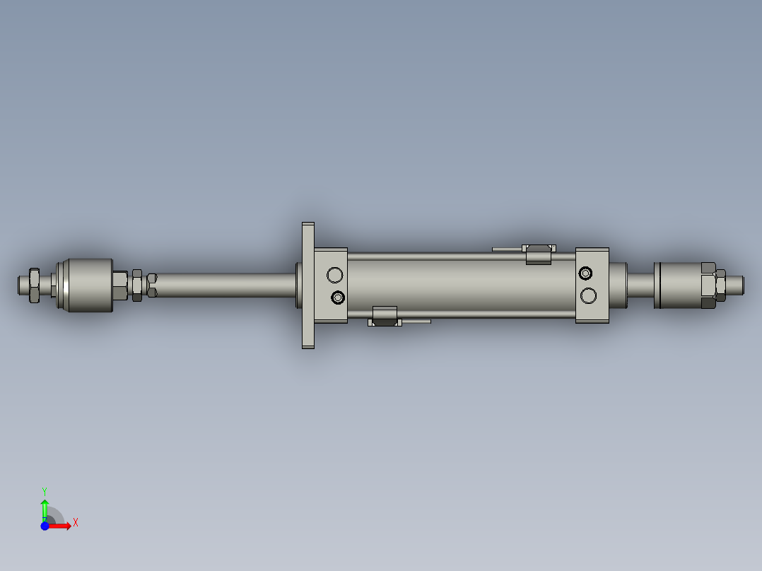 可调气缸SCJ50x150-30SFA(0030)+(CMSG-2)前视图