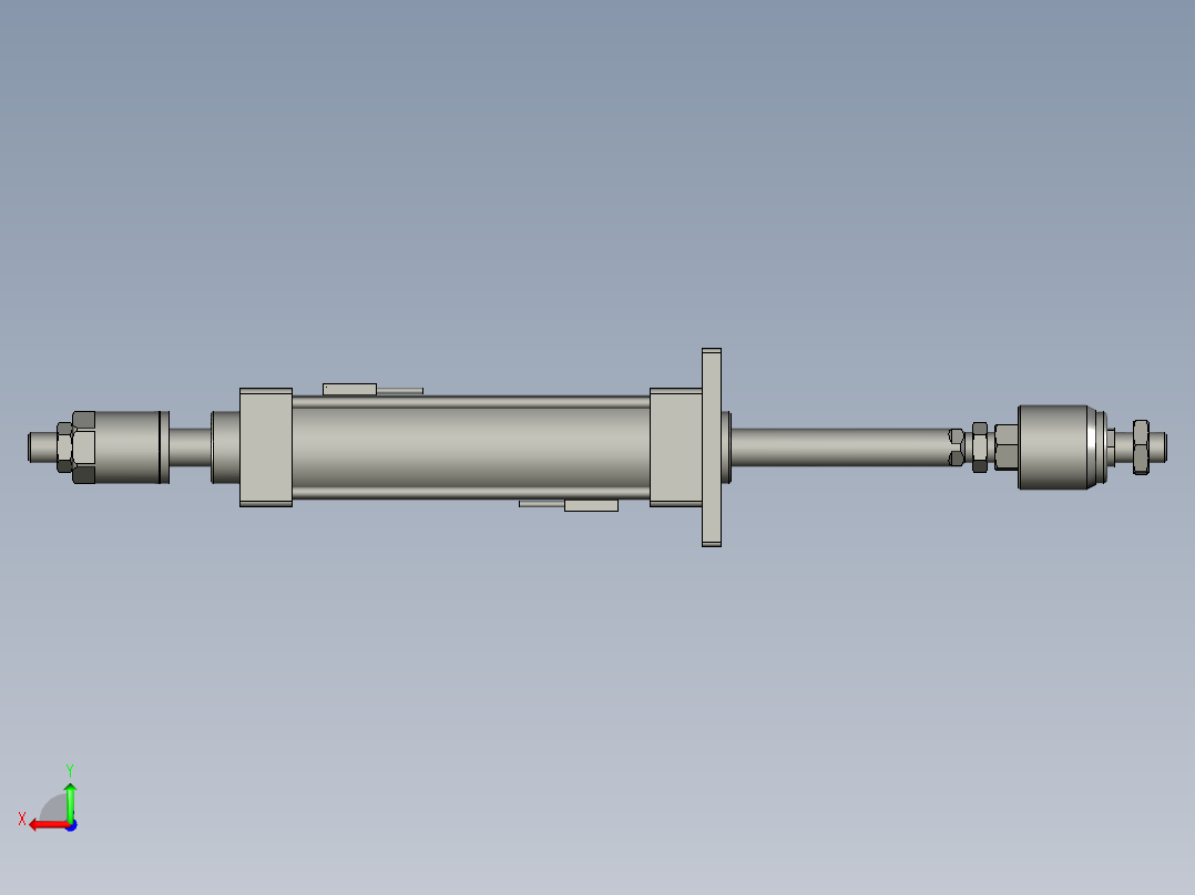 可调气缸SCJ50x150-30SFA(0030)+(CMSG-2)后视图
