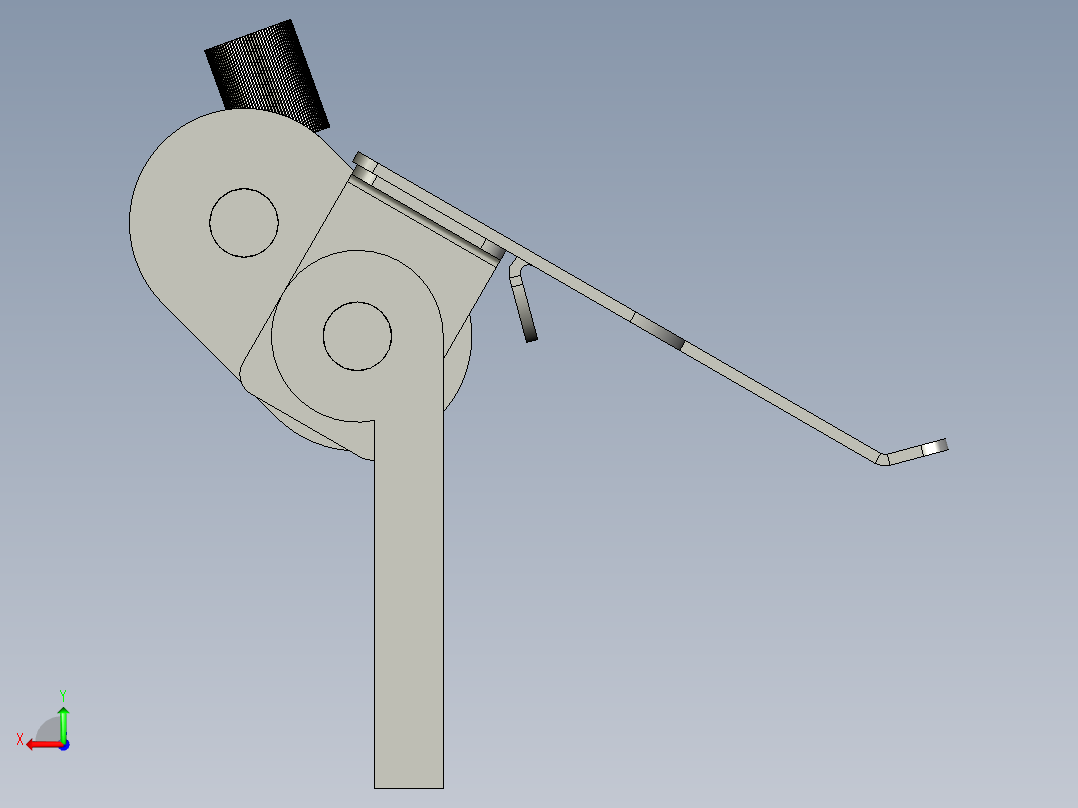 断料报警机构后视图