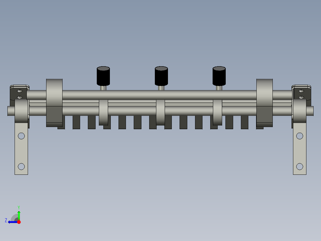 断料报警机构右视图