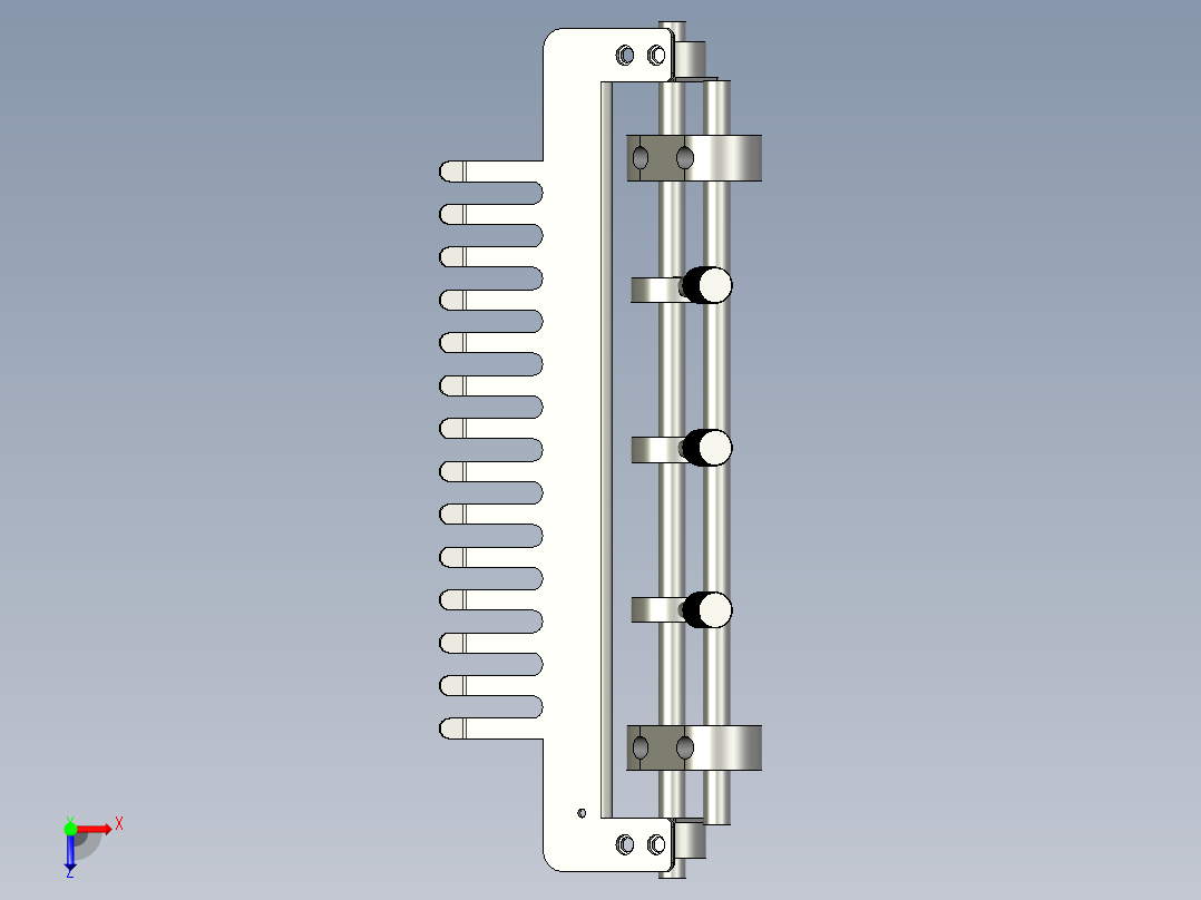 断料报警机构俯视图