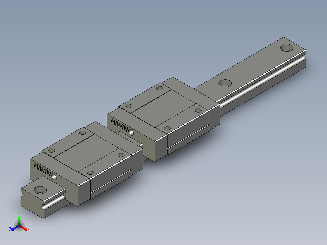 粘钉机振动盘-导轨MGN15C2R170E5Z0CM+U正等轴测图