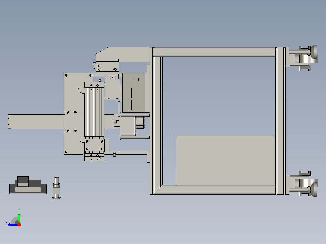 送锡装置和焊锡机右视图