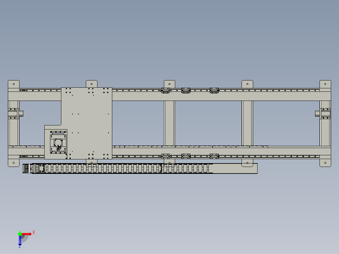 机器人地轨-V02V01V0V11俯视图