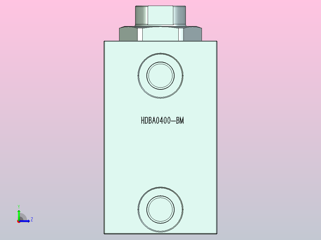 HDBA方型直线夹紧器HDBA0400-BM左视图