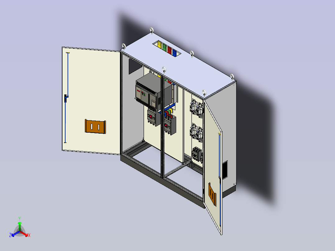 万能式断路器带开关电源柜主视图