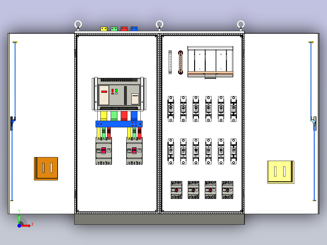 万能式断路器带开关电源柜前视图