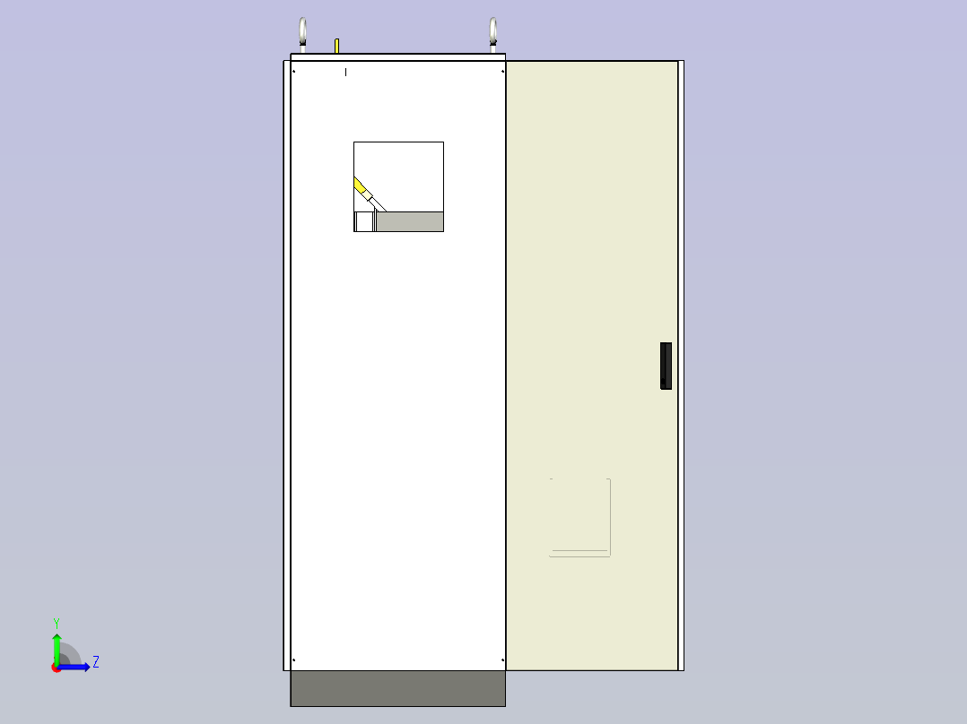 万能式断路器带开关电源柜左视图