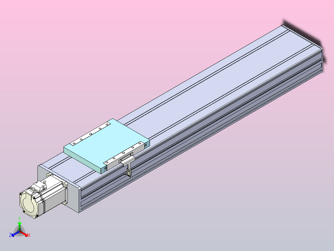 滚珠丝杠直线轴带导轨全封闭TPA-HCR-175D-2510C-L700-M-C-P75-N3主视图