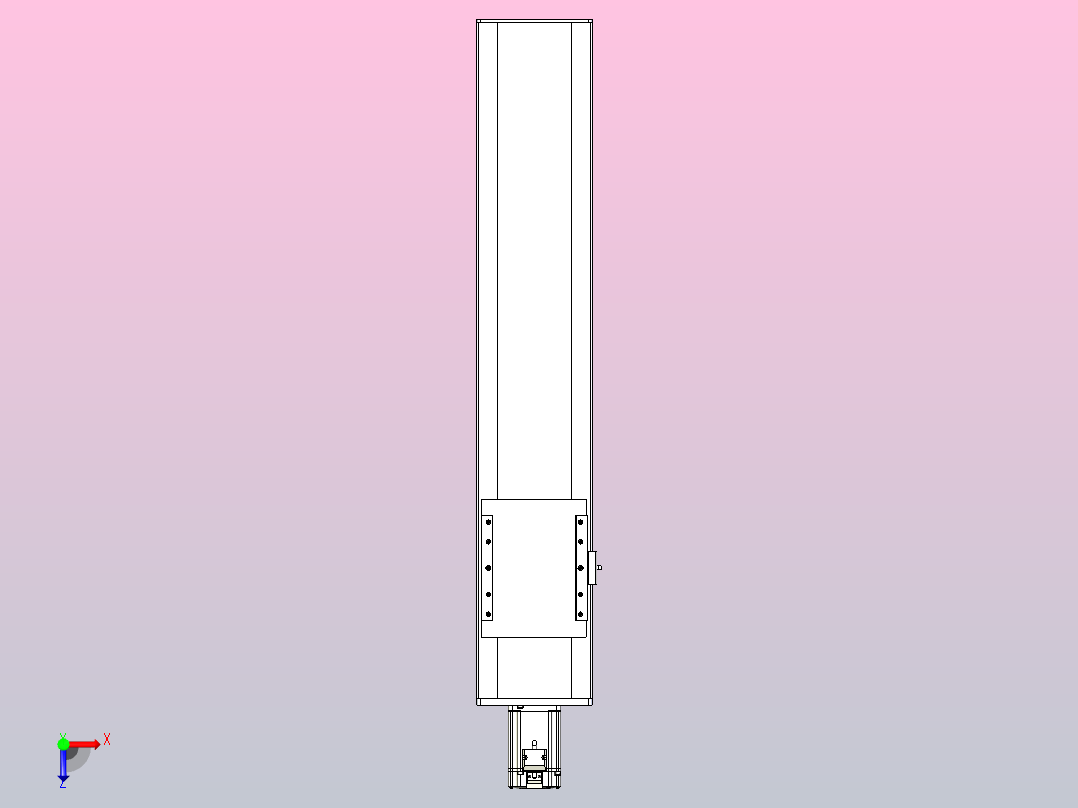 滚珠丝杠直线轴带导轨全封闭TPA-HCR-175D-2510C-L700-M-C-P75-N3俯视图