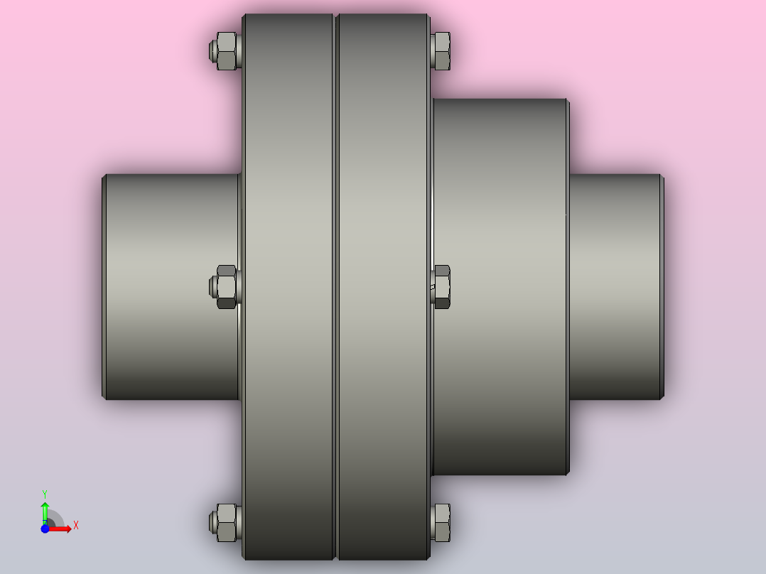 齿轮联轴器-2 1000Nm d=40mm前视图