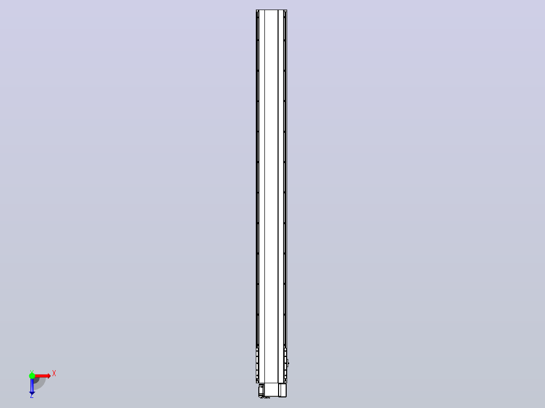 皮带直线轴半封闭可选导轨TPA-HNB-202D-140-L2100-RP-C-P75-N3俯视图