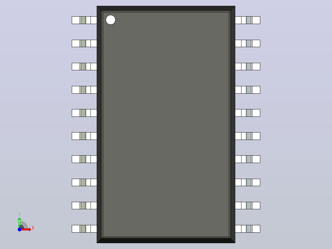 106x SOIC 封装（小外形集成电路）SOIC127P1028X265-20N前视图