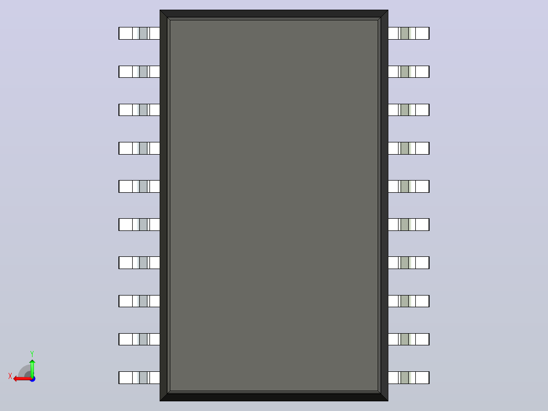 106x SOIC 封装（小外形集成电路）SOIC127P1028X265-20N后视图